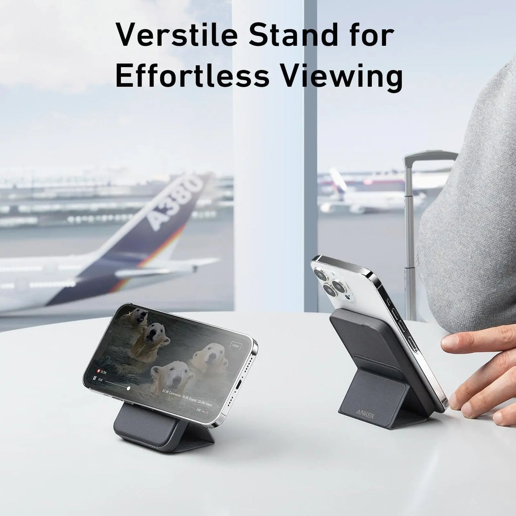 #Summervibes Anker Magnetic Power Bank, Built-In Foldable Stand, USB-C Port on the Side, 5,000Mah Capacity, Perfectly Compatible with Iphone 17/16/15/14/13 Series Summervibes