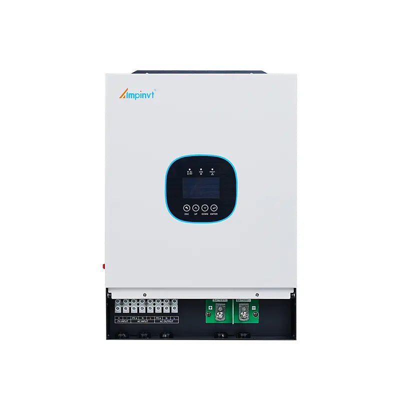 5000W 48V to 120V High Frequency Solar Inverter Charger Supports up to 6 Units in Parallel 100A MPPT Solar Controller Hybrid Inverter LCD Screen Power Solar Charge Controller